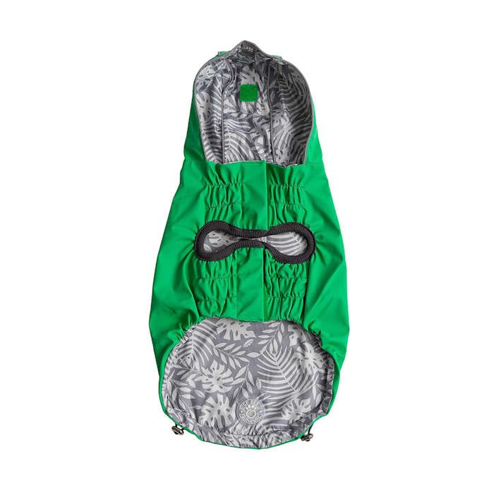 Gf Pet Green Reversible Elasto-Fit Dog Raincoat, Medium