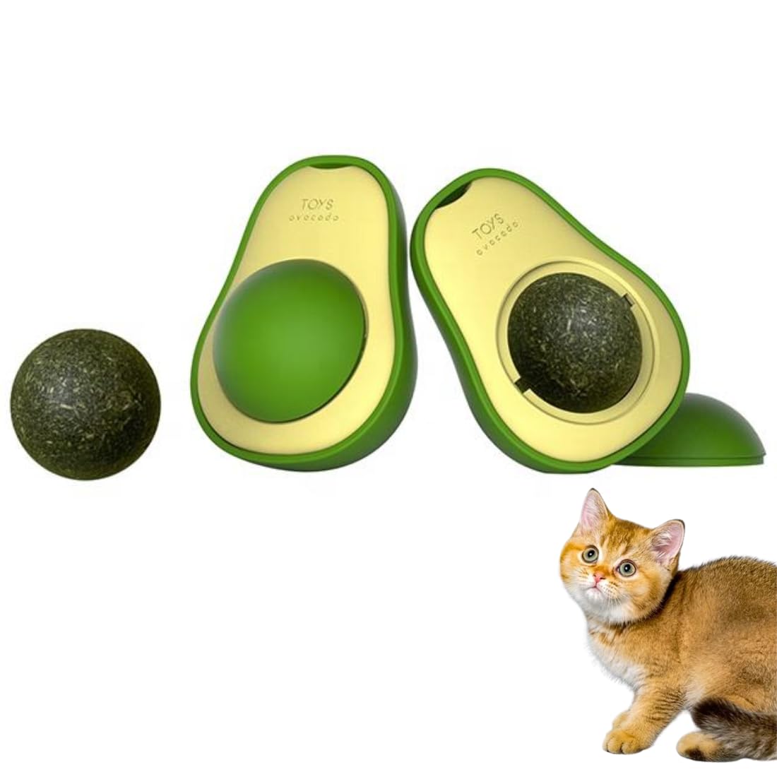 Pet Fun Catnip Toy 1Pcs | 360 Rotating Wall Toy For Cats | Natural Catnip Mint | Teeth Cleaning, Hairball Control & Chewing | Ed