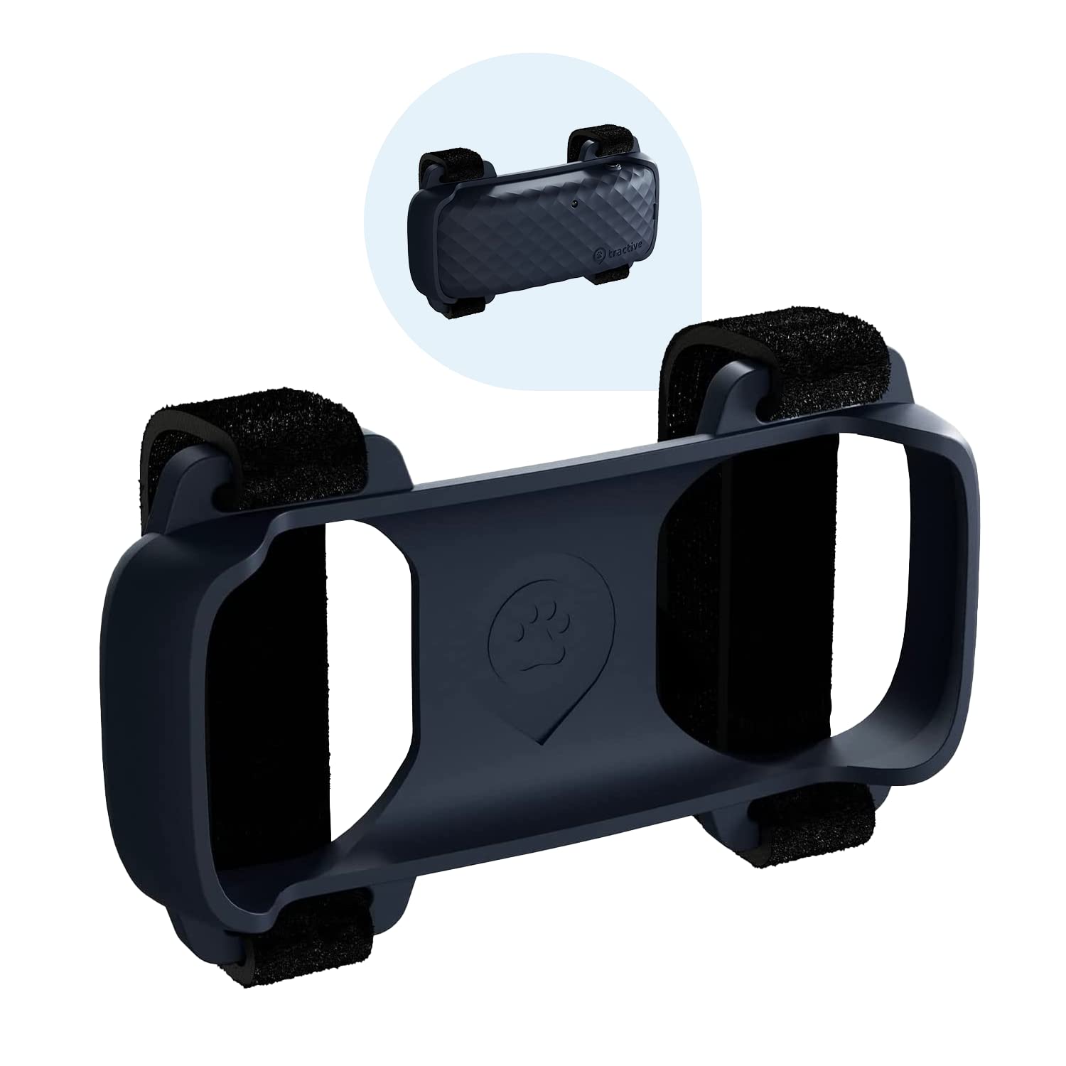 Tractive GPS Cat 4 Tracker Harness Attachment, for Cat Walks with Peace of Mind, hook and loop Straps, Black
