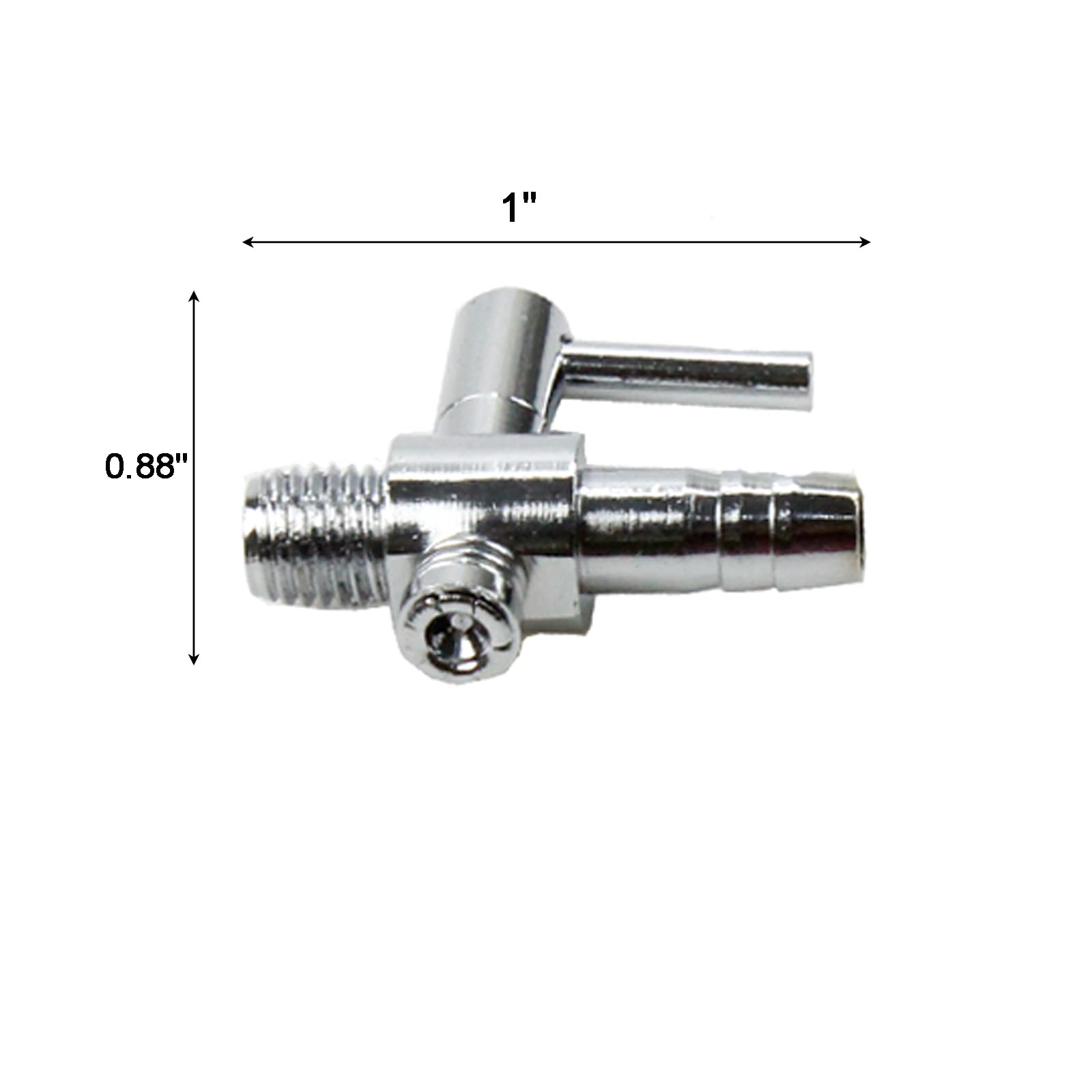 AQUANEAT 1 Way Thread Valves - Air Flow Control Manifolds for Pumps, Metal, 20pcs, Model AV-102