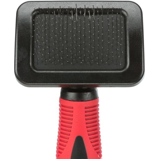 Trixie Pet Grooming Soft Slicker Brush For Dogs, Made Of Plastic Handle With Rubber Grip/Metal, Easy To Use, For All Types Of Br
