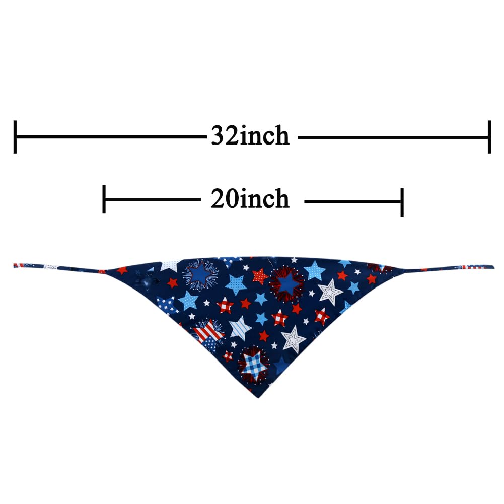 American Flag Dog Bandana 4Th Of July Pet Clothes Patriotic Reversible Triangle Bibs Scarf Accessories For Cats Animals