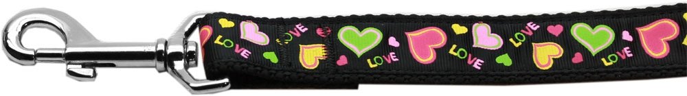 Mirage Pet Products 125-162 1004 Neon Love Nylon Dog Leash Leash, 4'