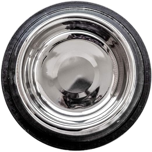 Meenamart Stainless Steel Dog And Cat Feeding Bowl Round Steel Pet Bowl Green. (Size500Ml)