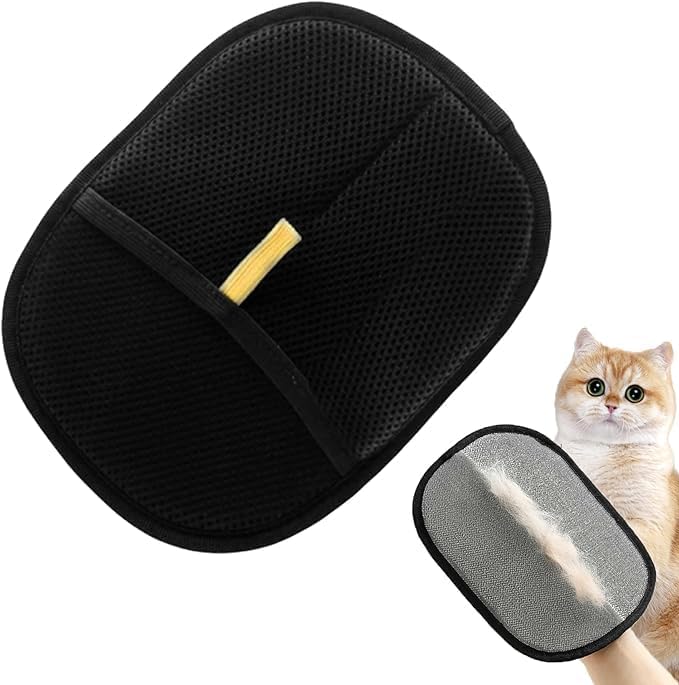 Cilveec Pet Hair Remover Pet Hair Remover Electrostatic Gloves, Reusable Grooming Gloves For Dogs&Cats, Upgraded Pet Hair Remova