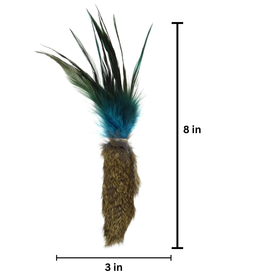 Go Cat Da Fur Thing Cat Toy - Rabbit Fur & Feather, Catnip Stuffed, Multi Color, One Size, Model GC00180