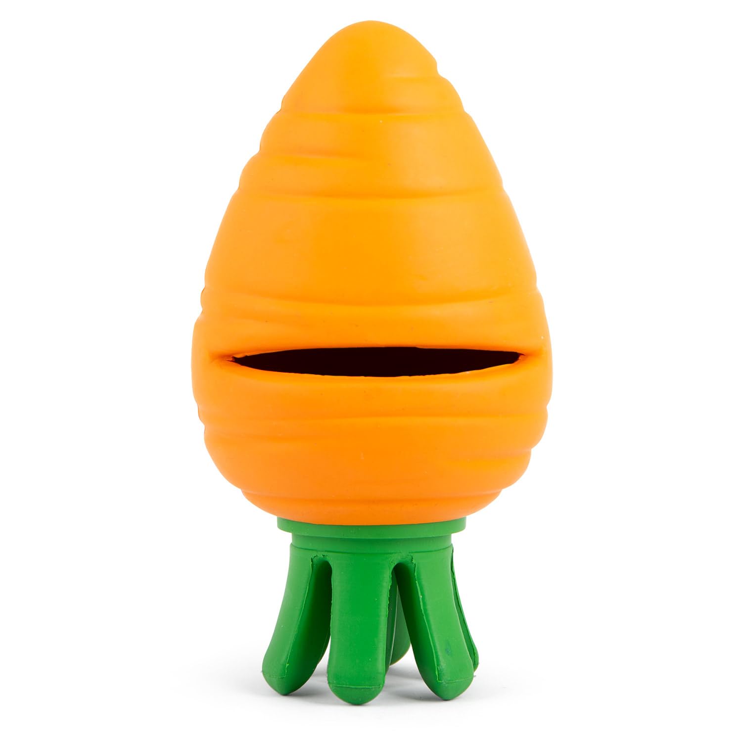 Jeffers Pet Natural Rubber Dog Chew Toy - Carrot, Medium - Treat Dispensing, Vanilla Scent, Durable, Non-Toxic, Dishwasher Safe,