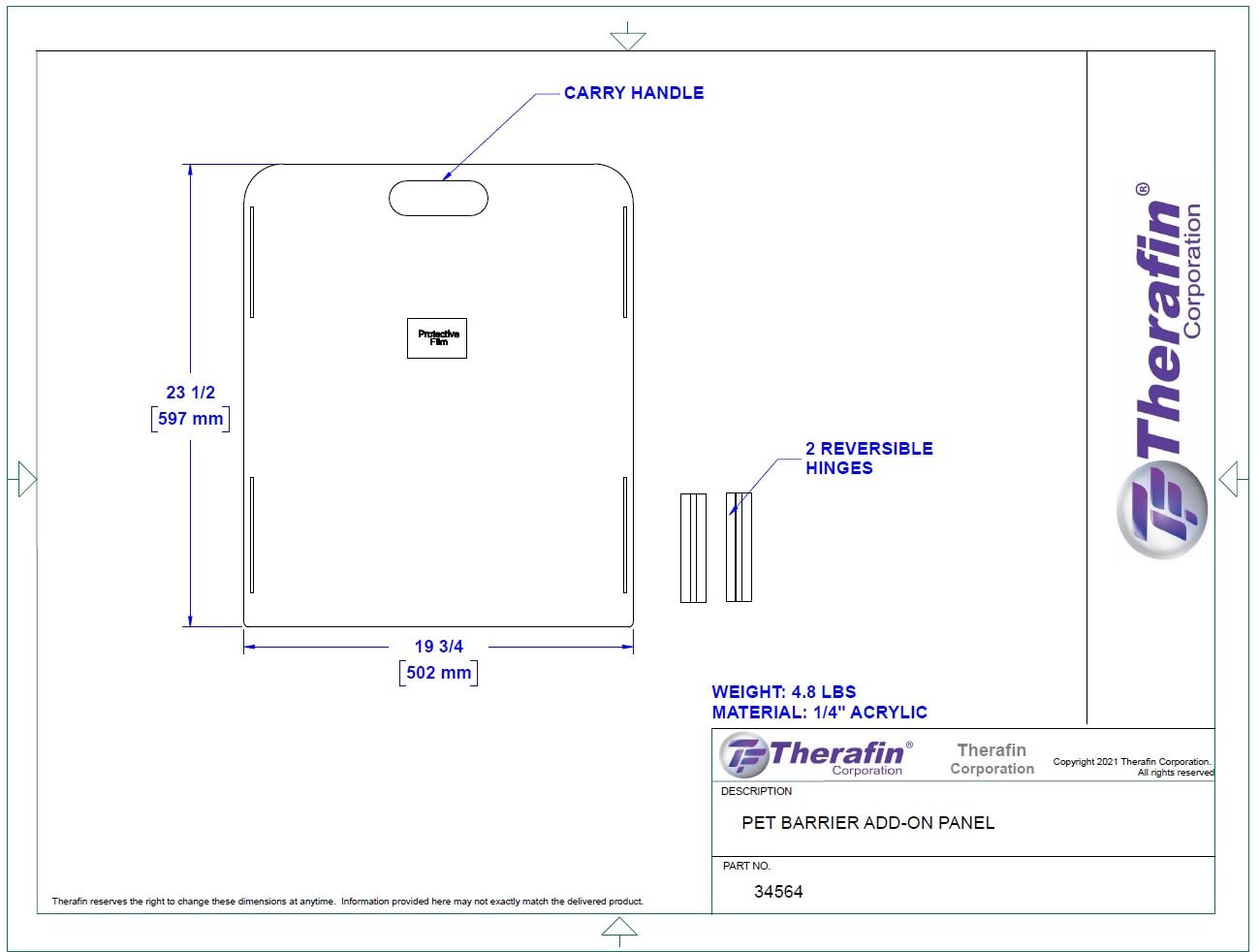 Pet Barrier 1-Panel Add-On ONLY