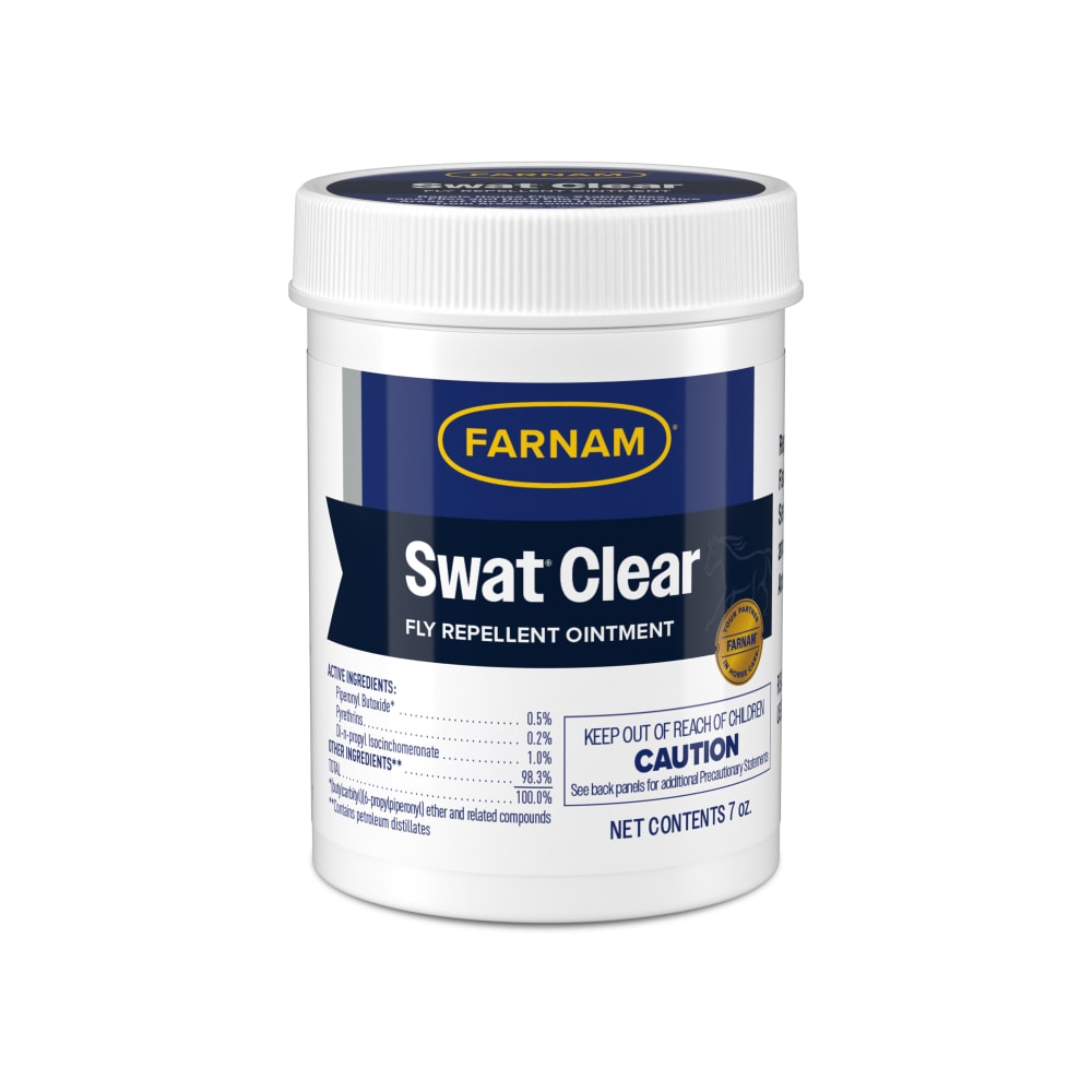 Farnam Swat Clear Fly Repellent Ointment 7 oz. Horses Dogs Wounds Ears Protection