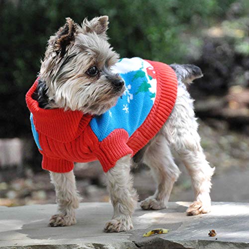 Doggie Design Combed Cotton Ugly Snowman Holiday Dog Sweater (Large)