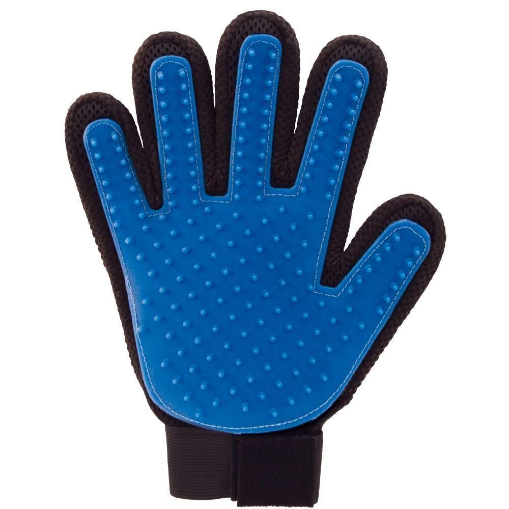 Yizika Pet Grooming Glove For Dogs & Cats  Silicone Deshedding & Hair Removal Brush, Gentle Massage Grooming Mitt With Adjustab