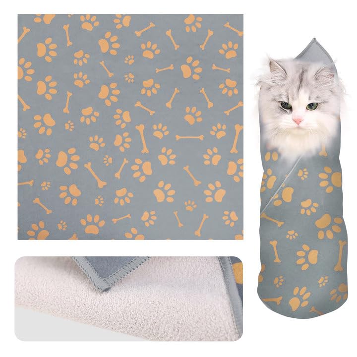 Turesmith Cat Wrap For Cutting Nails, Self Adhesive Cat Wrap For Nail Clipping, Cat Restraint For Grooming, Cat Swaddle Wrap For