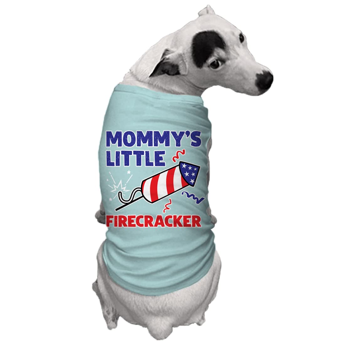 Mommy'S Little Firecracker - Usa Independence Day 4Th Of July Dog Shirt (Chill, 2X-Large)