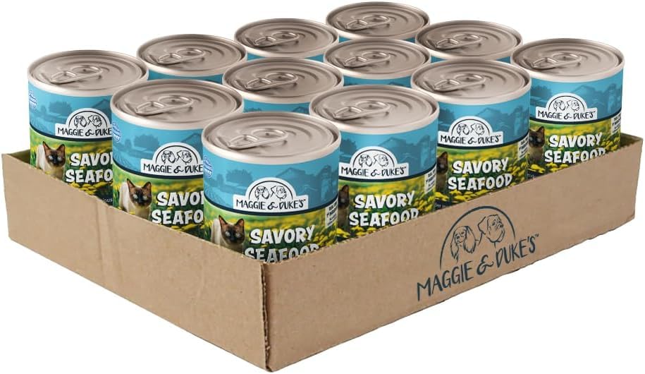 CountryMax Maggie and Dukes Canned Cat Food - 14 oz - High-Protein, Grain-Free Wet Food for Adult Cats & Kittens (Case of 24 Can