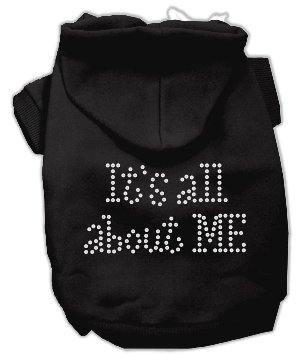 Mirage Pet Products 16-Inch It's All About Me Rhinestone Hoodies, X-Large, Red