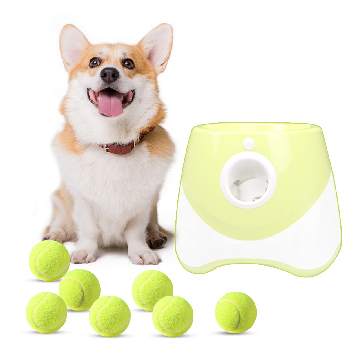 Ziyize Mini Tennis Balls, 6 Pack 2 Inch Dog Tennis Balls, Easy Catching Pet Playing Ball For 2 Inch Dog Ball Launcher