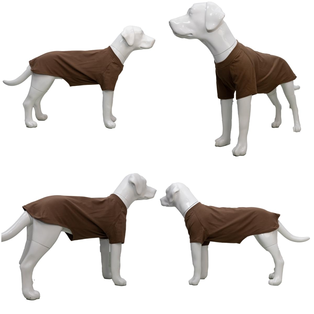 Lovelonglong Pet Clothing Dog Costumes Basic Blank T-Shirt Tee Shirts For Medium Large Dogs Coffee Xxl+
