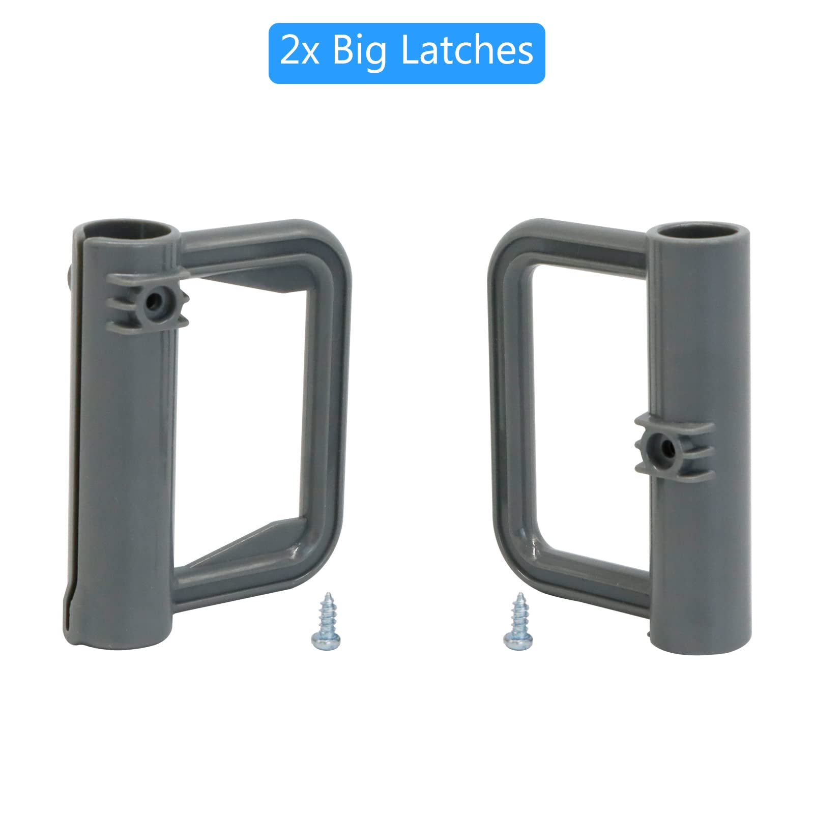WOMHOM Retractable Baby & Dog Gate Accessories (Grey) - Full Set Mounting Kit with Brackets, Latches, Screws - Replacement Parts