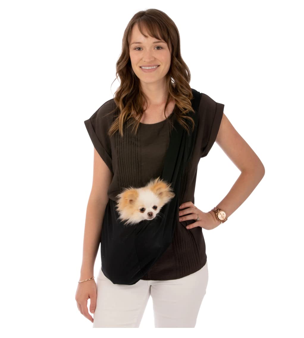 Susan Lanci Designs Premium Mesh Sport Sling Carrier For Dogs, Large, Black