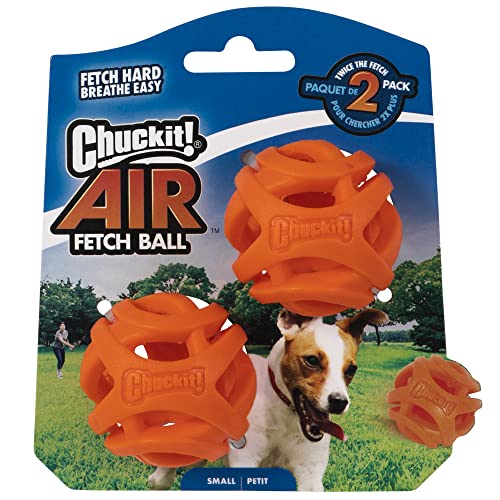 Chuckit! Air Fetch Ball Dog Toy, Small (2 Inch Diameter), for dogs 0-20 lbs, Pack of 2