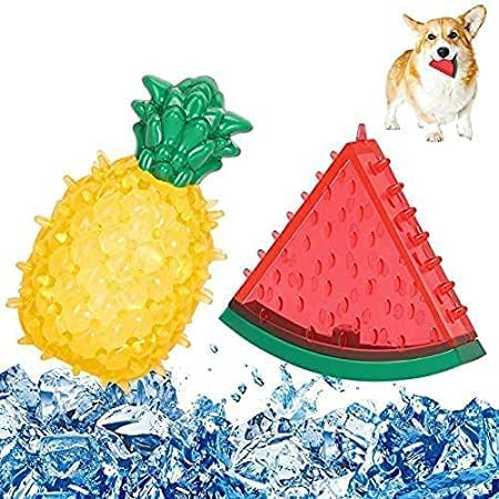 Kspups Rubber Fruit Funny Chewable Realistic Dog And Cat Bite Toy Squeak Toy Teething Toy Ideal For Chewing Small Breed Dogs And