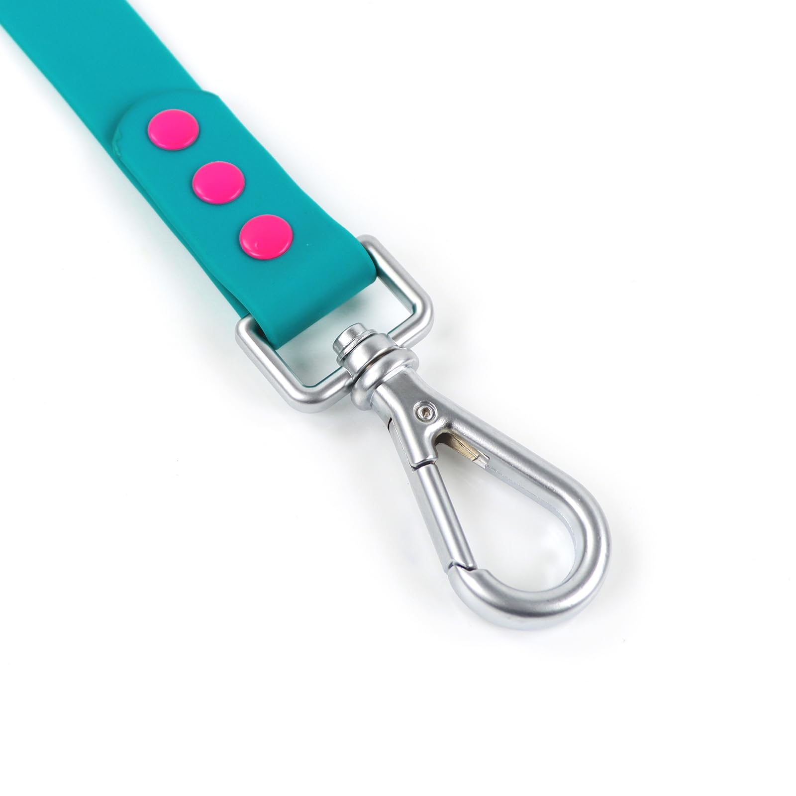 Wolfone Waterproof Dog Leash Carabiner Leash For Dogs Soft Handle Easy Care 5Ft*20Mm*2.5Mm Viridian Green