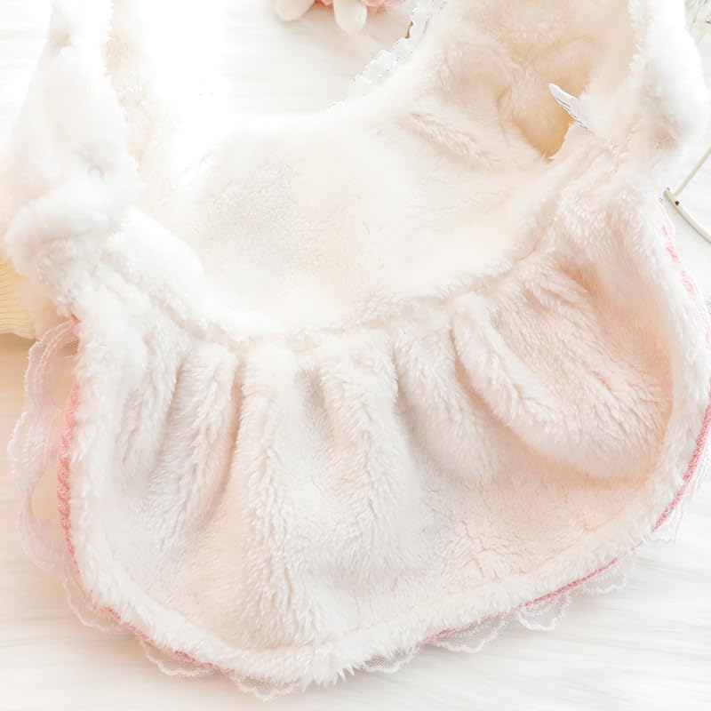 Aza Dog Princess Dresses For Small Dogs Lolita Clothes Lace Costume Bow Pet Girl Cute Coat Outfits Sunmmer Costumes (M,Pink)