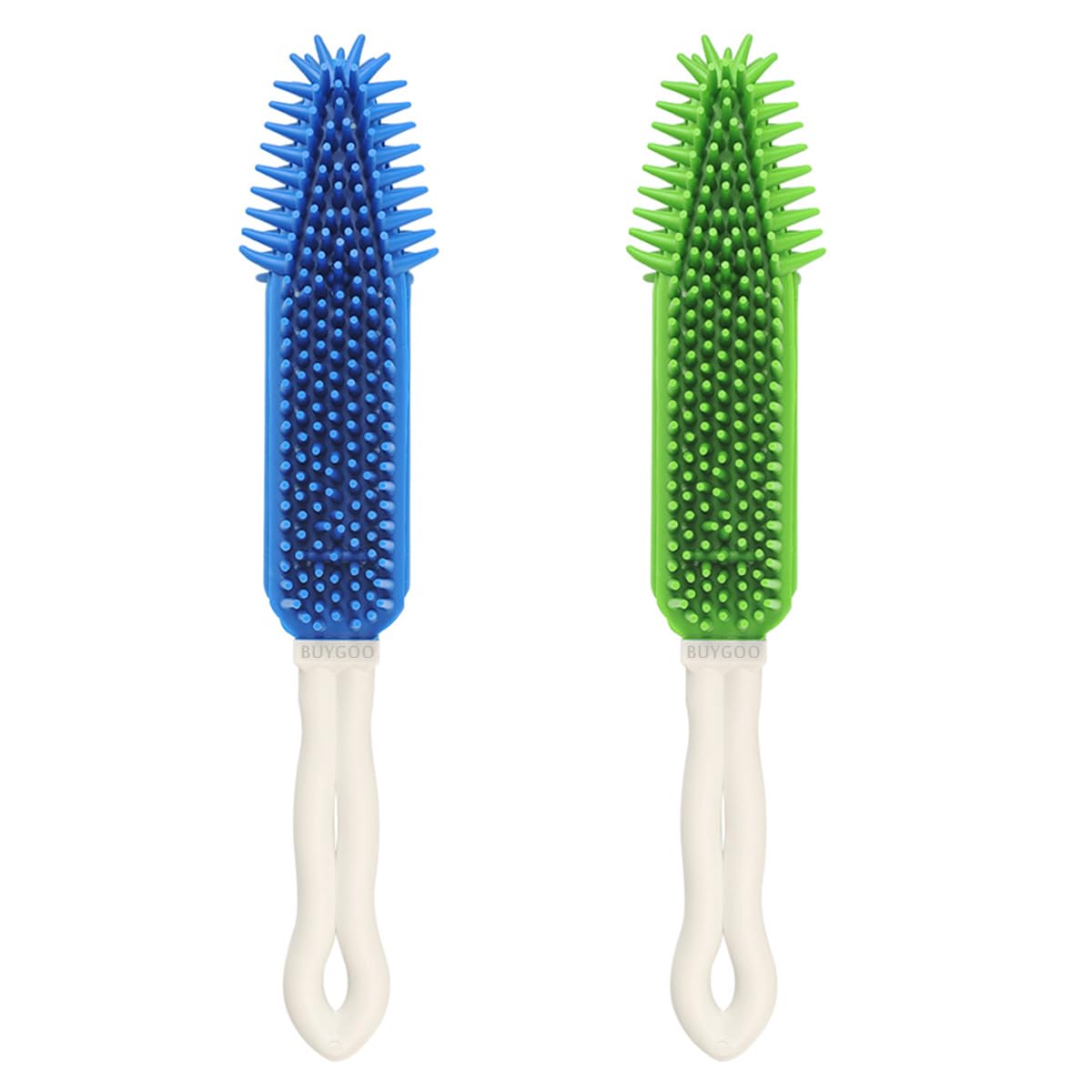 [2Pcs] Pet Hair Remove Brush, Car & Auto Detailing Brush Portable Dogs Cats Hair&Lint Remover Brush Rubber Massage Brush For Furniture, Car Interiors, Carpet (Blue And Green)