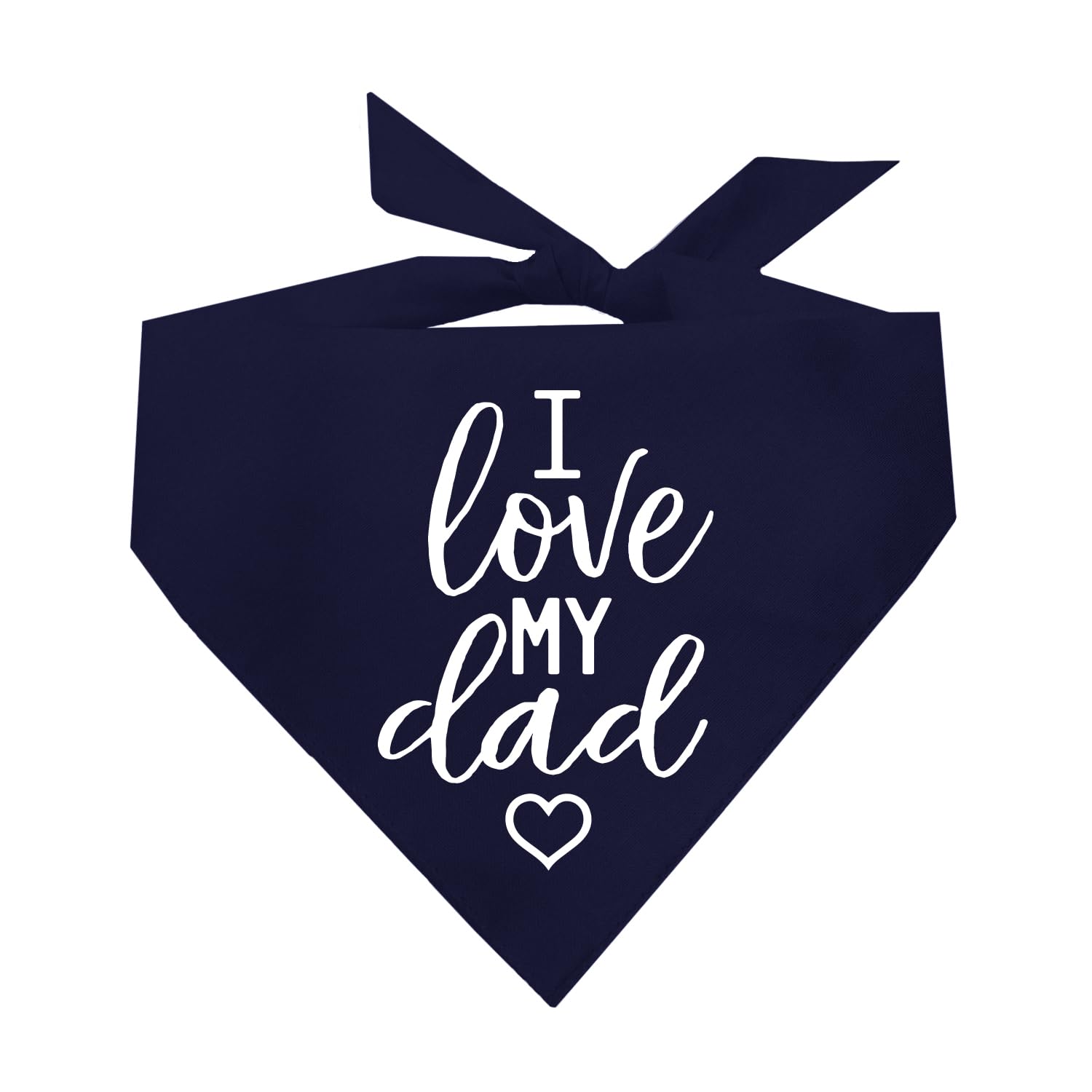 I Love My Dad Valentine'S Day, Father'S Day Dog Bandana (Navy, Xs 178)