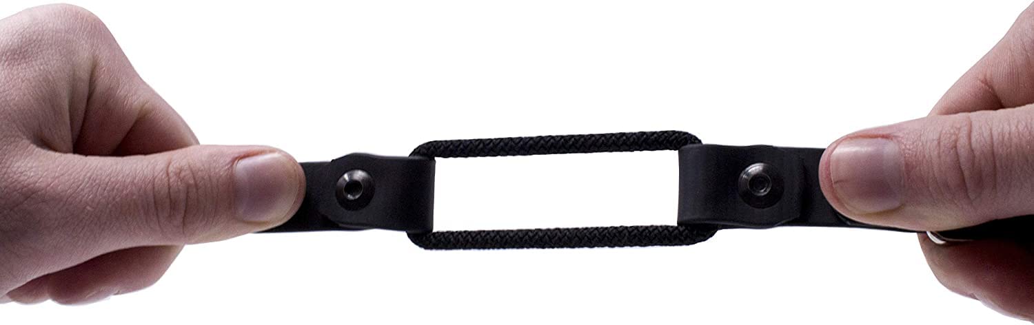 Educator Bungee Dog Collar, Biothane, Waterproof, Odorproof, Metal Buckle And D Ring With Comfort Bungee Loop Adjustable For Custom Fit, 3/4-Inch, Black