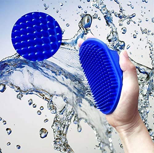 The Dds Store New Grooming Pet Shampoo Brush | Soothing Massage Rubber Bristles Curry Comb For Dogs & Cats Washing | Professiona