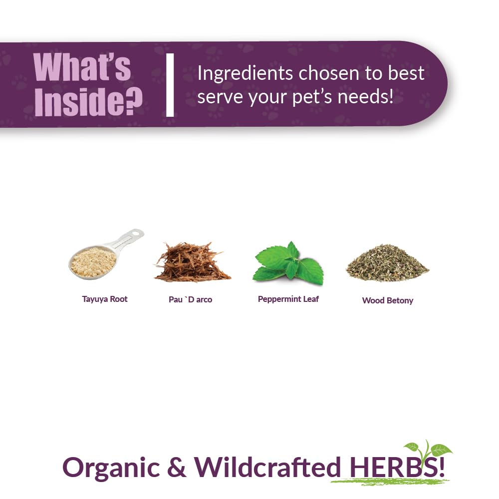 AMBER NATURALZ Pyntril Peaceful Mind Herbal Supplement for Dogs, Cats, Birds, Guinea Pigs, and Rabbits | Herbal Pet Supplement f