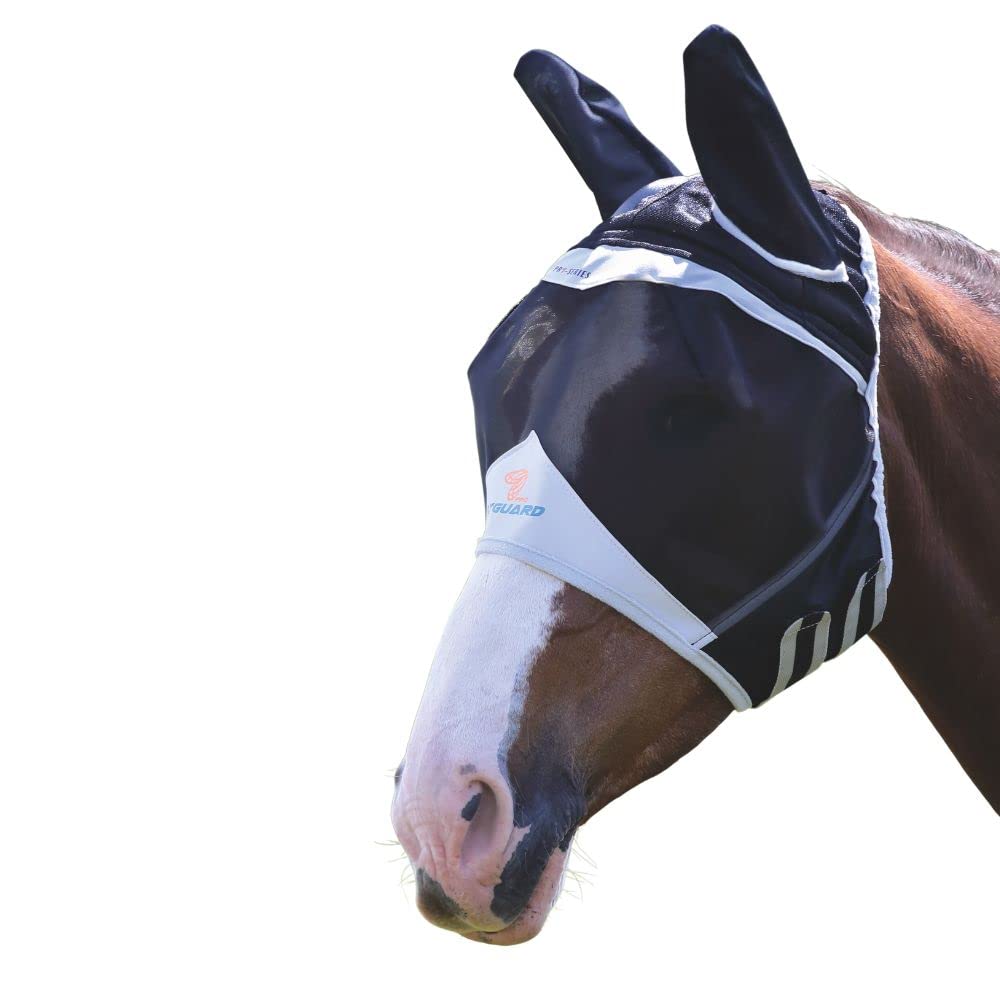 FLYGUARD FINE MESH Fly MASK with Ears (Pony, Black)