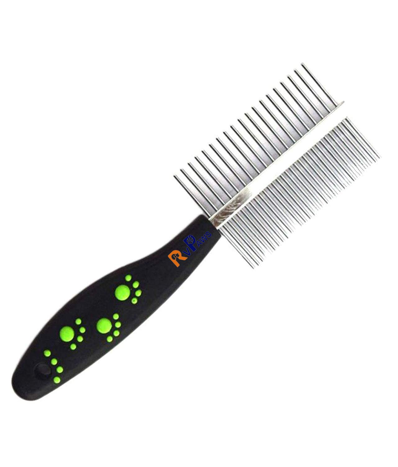 Rvpaws Dog Brush Double Sided Comb For Dogs And Cats, Plastic Handle Grip Large