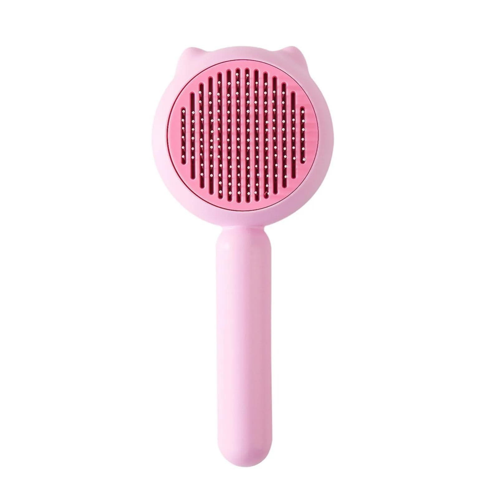 Kittupet Self Cleaning 2 In 1 Slicker Grooming Shedding Brush  Easy To Remove Loose Undercoat, Pet Massaging Hair Brush Tool Fo