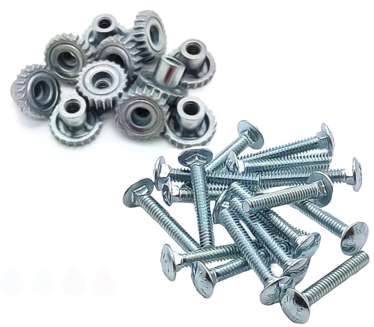Pet Carrier Dog Kennel Metal Fasteners Nuts Bolts Replacements (1-1/4' Medium Bolts, 20 Pack)