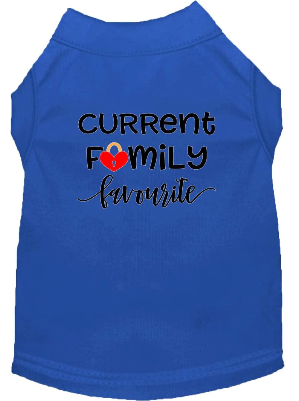 Pet Dog & Cat Shirt Screen Printed, "Current Family Favorite" Purple 2XL (20-25 lbs.)