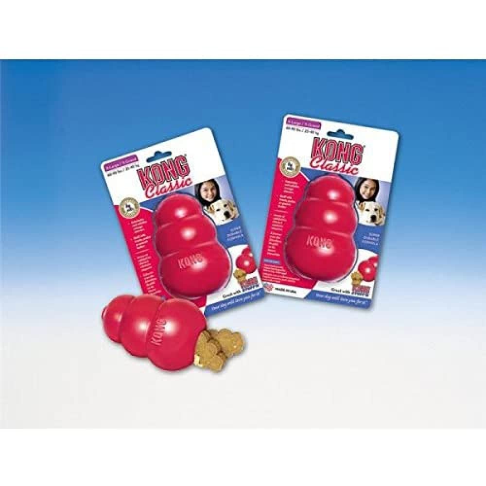 KONG Classic Dog Toy - Medium, Red, Durable Plastic, Model 35585111216
