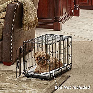 Midwest Homes For Pets Dog Crate | Newly Enhanced Life Stages Xs Folding Metal Divider Panel, Floor Protecting Feet, Leak-Proof Pn 23L X 13.63W 16H Inches, Breed.