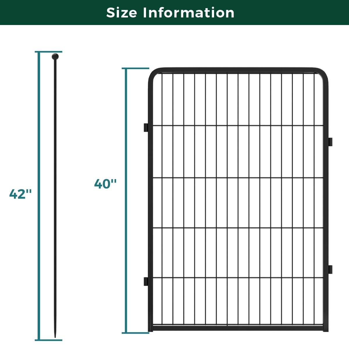 Fxw Rollick Dog Playpen For Yard, Rv Camping, 40 Inch 4 Panels For Medium And Large Dogs│Patented