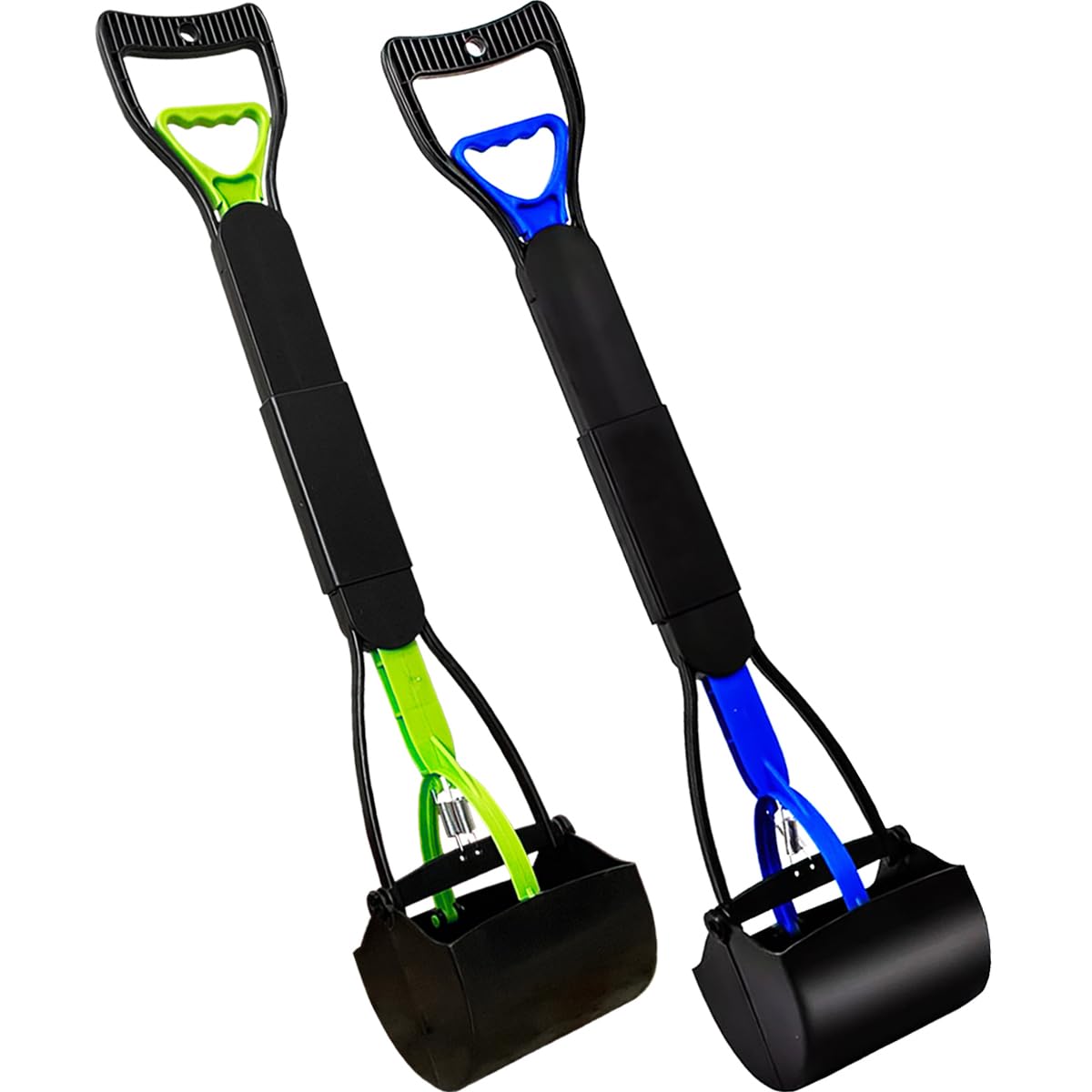 ienjoyed 2-Pack Pooper Scooper for Large Small Dogs Heavy Duty, 28 Long Handle Poop Scoop for Yard, Grass, Gravel, Dog Poop Grab