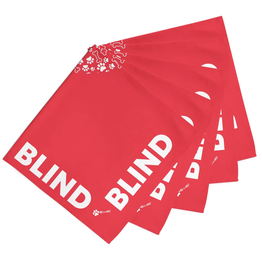 Max And Neo Dog Bandanas - We Donate 1 For 1 To Dog Rescues For Every Product Sold (5 Pack, Blind)