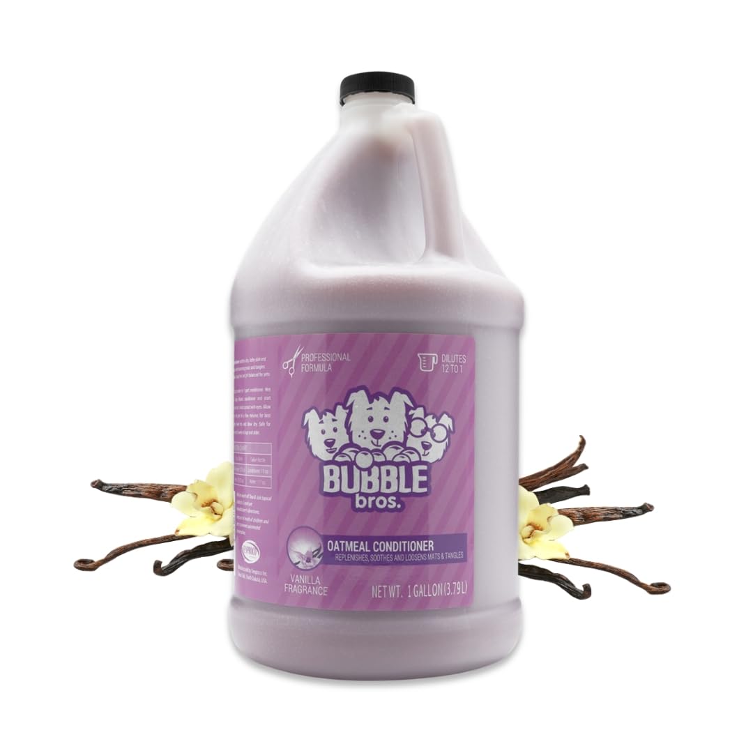 Bubble Bros. Oatmeal Dog Conditioner, 1 Gallon - Naturally Derived Ingredients, Moisturizes and Conditions the Skin and Coat of 