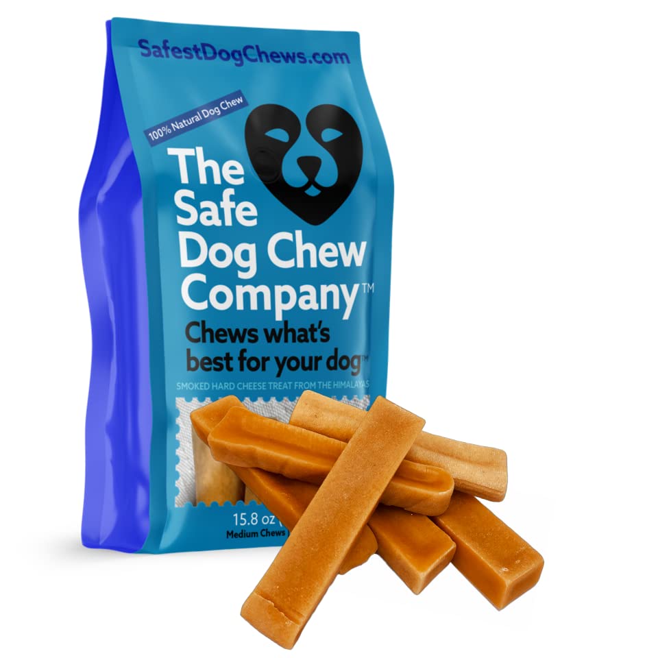 The safest All-Natural Cheese Chews - Medium (Pack of 6) - NO Chunks, NO preservatives, NO Bad Smell, Great Teeth Cleaner, Super