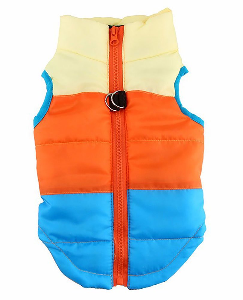 Marupet Winter Windproof Warm Dog Coat - Small Medium Dogs, Not Suitable For Big Dogs - Waterproof, Apricot/Orange/Blue, Xxs