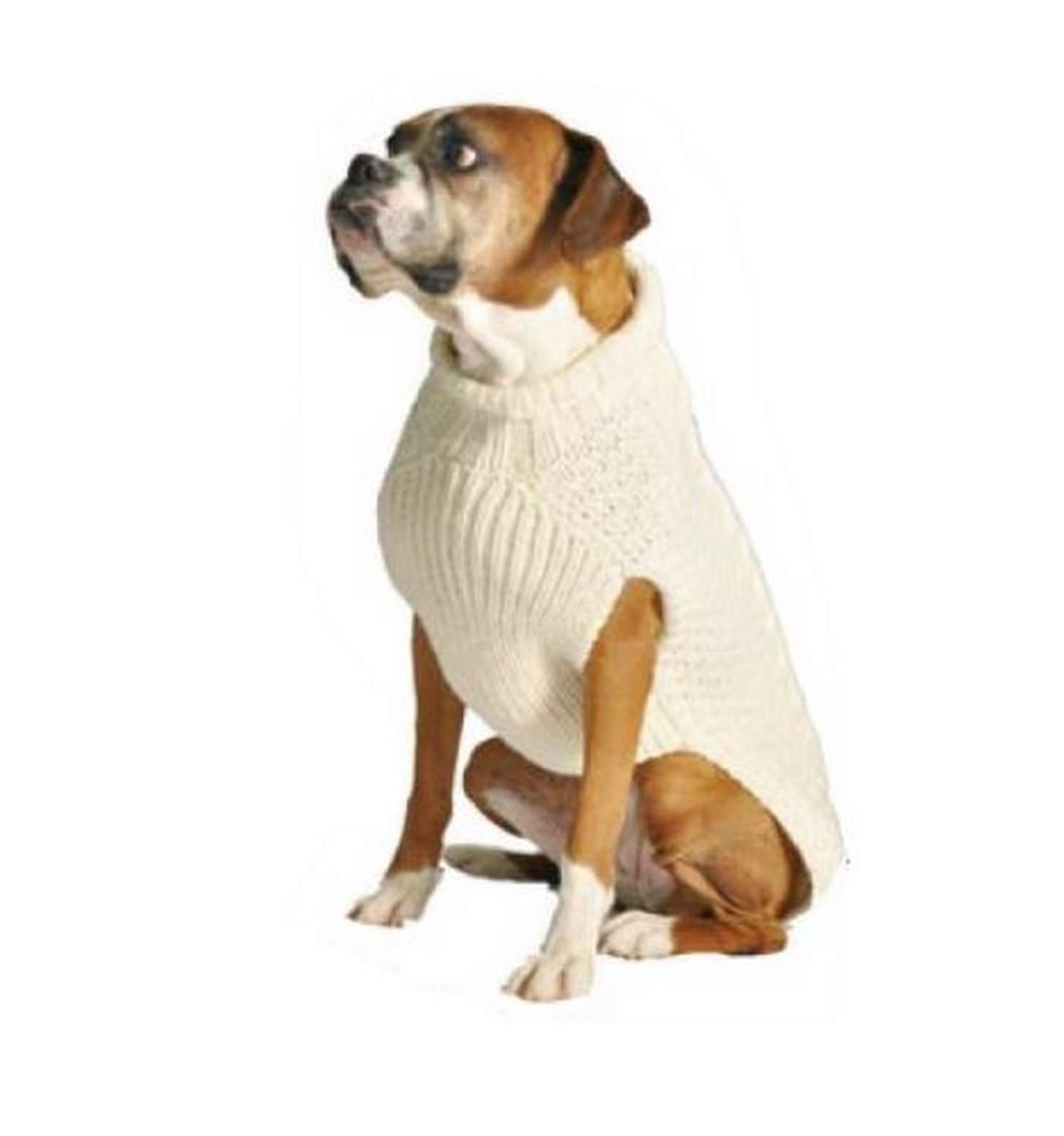 Chilly Dog Tural Cable Dog Sweater, Large