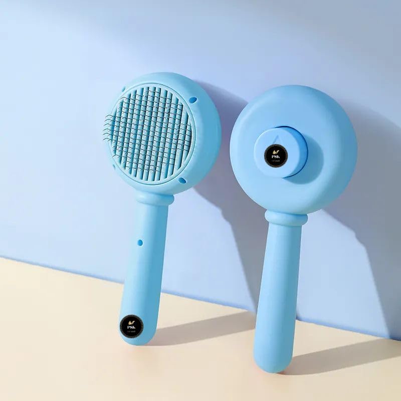 Psk Pet Mart Professional Slicker Brush For Dogs And Cats SelfCleaning Grooming Comb For Dematting Detangling & Deshedding