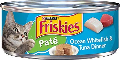 Friskies Purina Pate Wet Cat Food, Ocean Whitefish Tuna, 5.5 OZ Cans (12-Count)