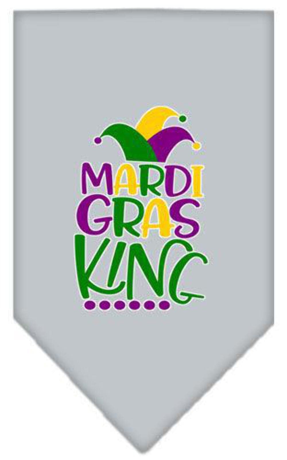 Mirage Pet Product Mardi Gras King Screen Print Mardi Gras Bandana Red Small