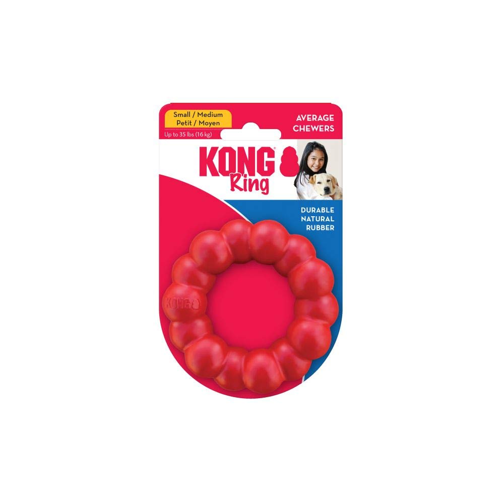 KONG - Ring - Durable Rubber Dog Chew Toy - for Small/Medium Dogs
